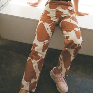 Lisa Says Gah Cow Print Jeans Size 26